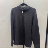 Lands End Men's Size L Charcoal Solid Sweater