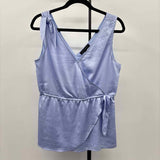 Banana Republic Women's Size M Periwinkle Solid Sleeveless Shirt