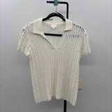 Cyrus Women's Size S White Open Weave Sweater