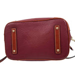 Bottom DOONEY & BOURKE Maroon Pebbled Leather DILLEN Domed Satchel w/Adj Crossbody Purse