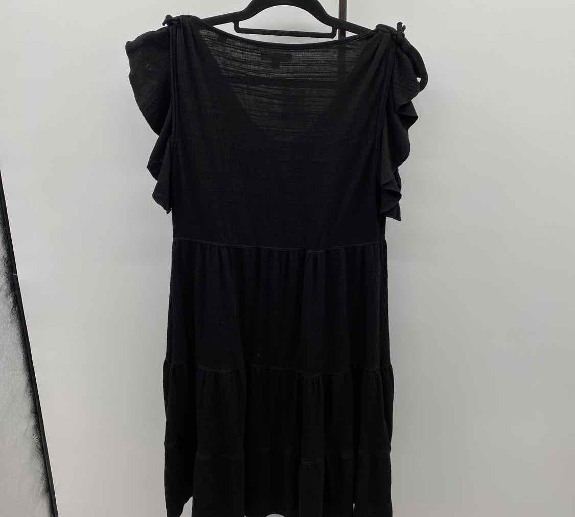 Max Studio Women's Size 14 Black Textured Dress