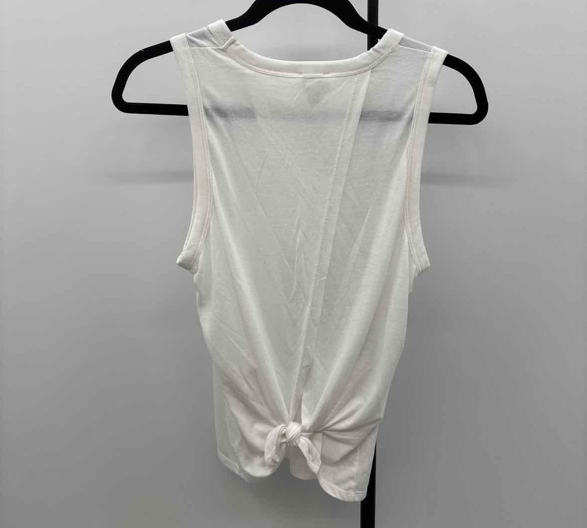 J Crew Women's Size M White Solid Sleeveless Shirt