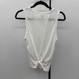 J Crew Women's Size M White Solid Sleeveless Shirt