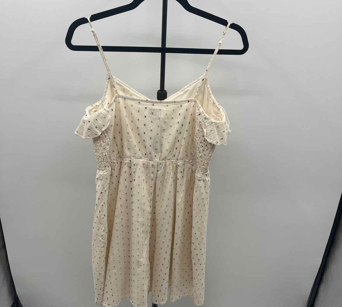a new day Women's Size 10 Ivory dotted Dress
