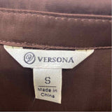Versona Women's Size S Brown Solid Long Sleeve Shirt