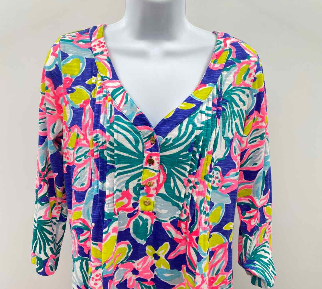 Lilly Pulitzer Women's Size 6 Blue Floral Dress