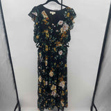 Indigo Rose Women's Size 14 Black Floral Dress