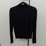 Loft Women's Size M Black Solid Long Sleeve Shirt