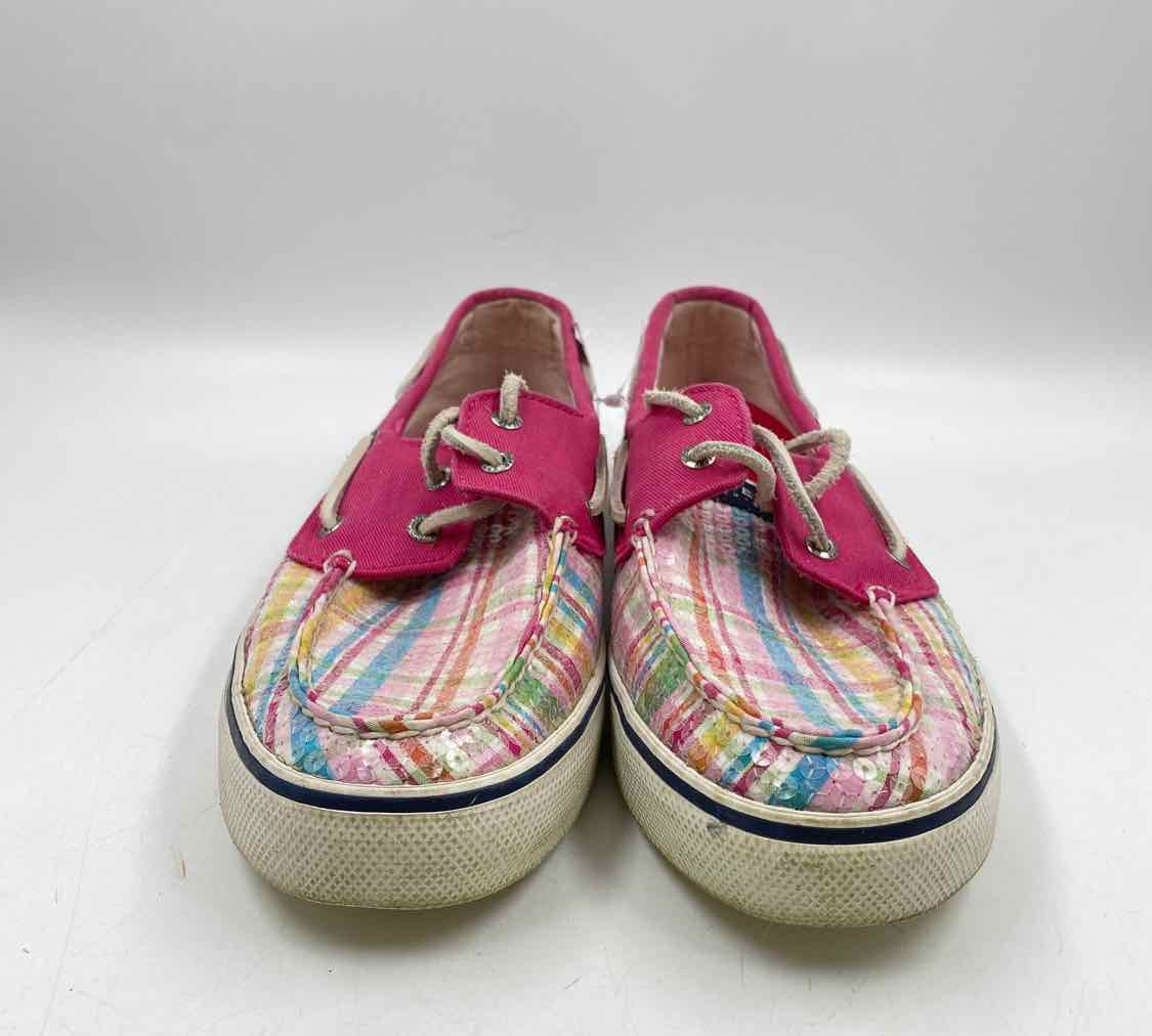 Sperry Women's Shoe Size 9.5 Pink Plaid Loafers
