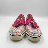 Sperry Women's Shoe Size 9.5 Pink Plaid Loafers