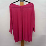 JJill Women's Size 2X Pink Solid Short Sleeve Shirt