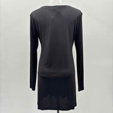 Eileen Fisher Women's Size XS Black Solid Long Sleeve Shirt