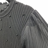 Nanette Leopore Women's Size 14 Black Beaded Dress
