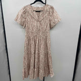Anthropologie Junior's Size 14P Mocha fan Dress