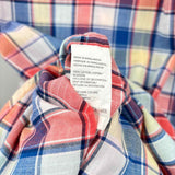 Izod Women's Size M Multi-Color Cotton Checkered Short Sleeve Shirt
