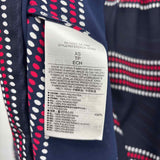 Banana Republic Women's Size XS Navy dotted Long Sleeve Shirt