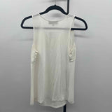 Loft Women's Size S White Solid Sleeveless Shirt