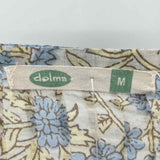 Dolma Women's Size M Ivory Floral Long Sleeve Shirt