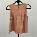 Hem & Thread Women's Size L clay cutouts Sleeveless Shirt