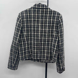 Liz Claiborne Women's Size L Gray Plaid Jacket