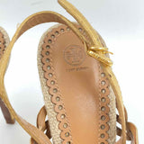 Tory Burch Women's Shoe Size 7.5 Gold Laser Cut Heels