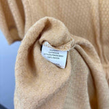 Love On A Hanger Women's Size L Mustard Yellow Textured Short Sleeve Shirt
