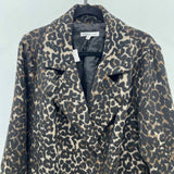 Ophelia Roe Women's Size 1X Black Animal Print Coat