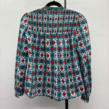 Boden Women's Size S Blue medallion Long Sleeve Shirt