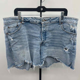Vanilla Star Women's Size 20W Blue Distressed Shorts