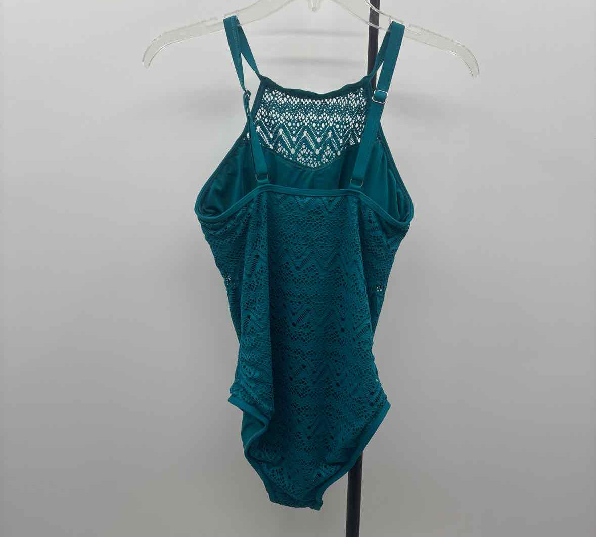 Holipick Women's Size S Teal Lace Swimsuit - 1 Piece