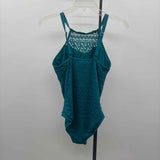 Holipick Women's Size S Teal Lace Swimsuit - 1 Piece
