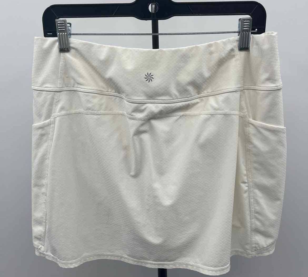 Athleta Women's Size 10 White Solid Skirt
