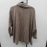 Zenana Women's Size S Brown Heathered Long Sleeve Shirt