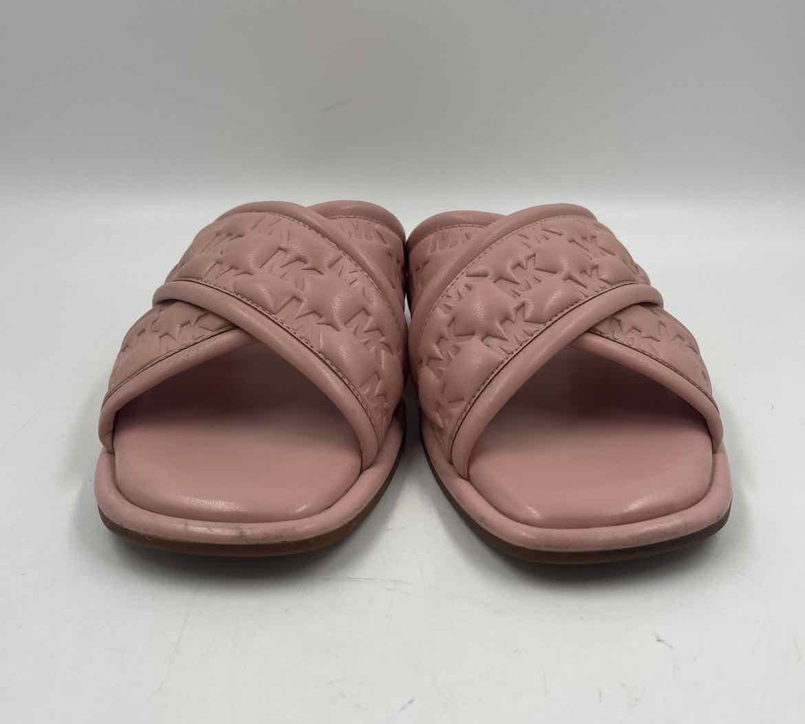 Michael Kors Women's Shoe Size 9.5 Pink Embossed Sandals