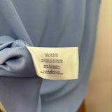 Banana Republic Women's Size L Blue Solid Short Sleeve Shirt