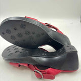Clarks Women's Shoe Size 6.5 Red Solid Sandals
