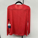 Caribbean Joe Women's Size XL coral Floral Long Sleeve Shirt