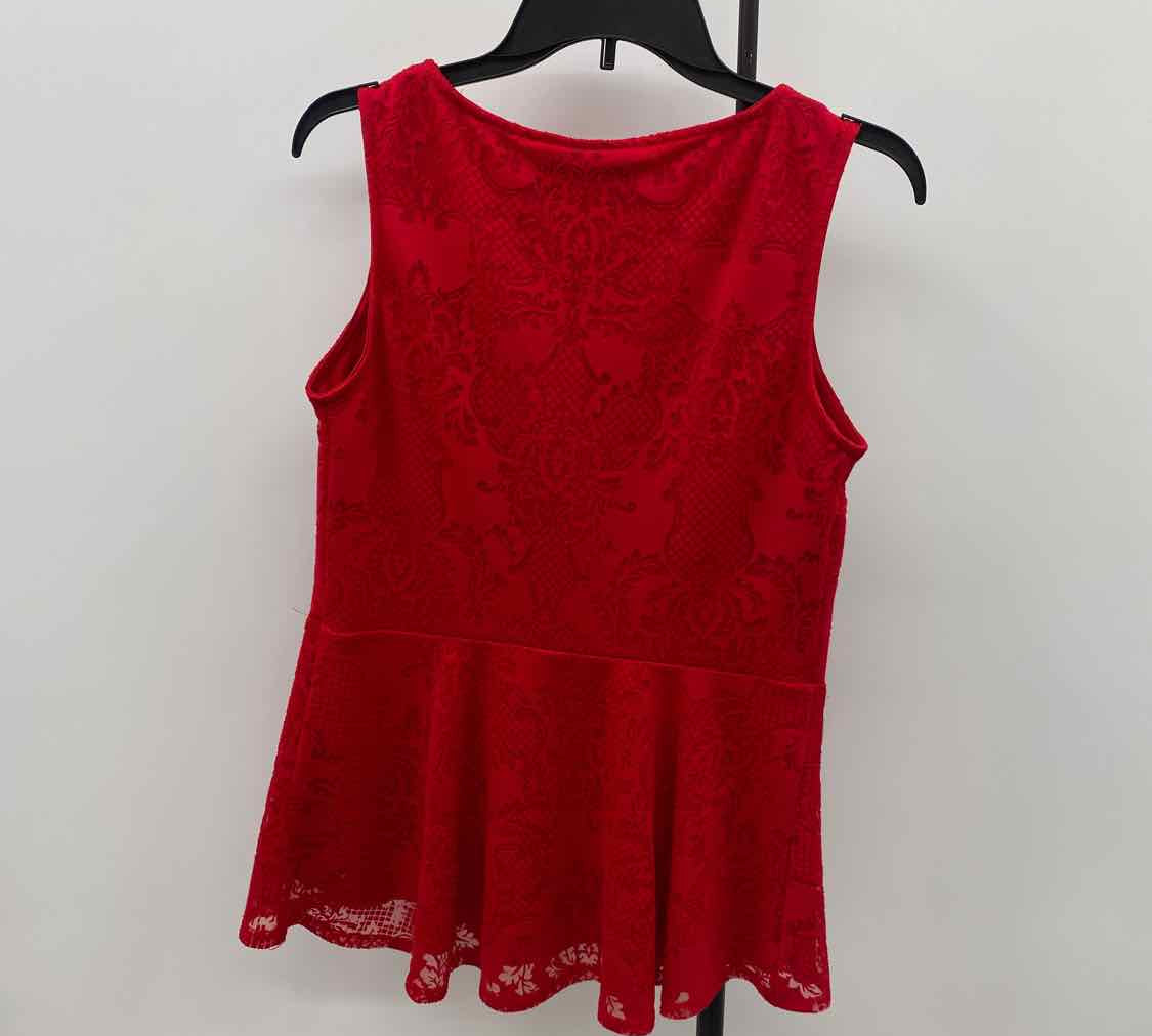 Apt 9 Women's Size M Red Damask Sleeveless Shirt