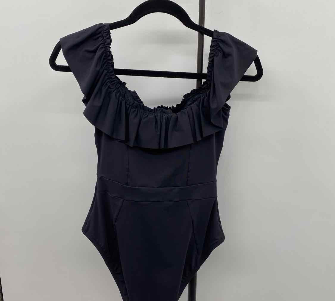 BLEU Women's Size 8 Black Solid Swimsuit - 1 Piece