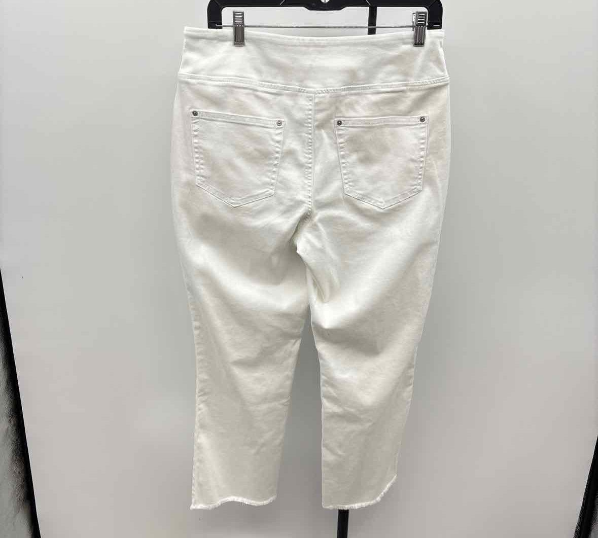 Belle by Kim Gravel Women's Size 10 White Solid Pants