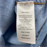 Talbots Women's Size L Blue Solid Long Sleeve Shirt