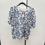 Cece Women's Size XL Blue Floral Sweater