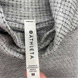 Athleta Women's Size M Gray Textured Long Sleeve Shirt