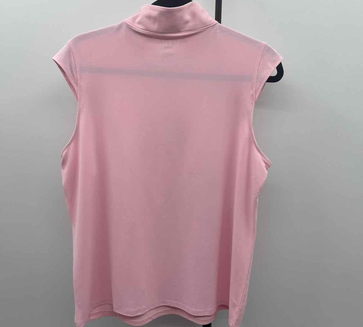 Stelk Parker Women's Size L Pink Solid Sleeveless Shirt
