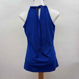 Trina Turk Women's Size S Royal Blue Solid Sleeveless Shirt