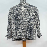 Talbots Women's Size M Ivory Animal Print Jacket
