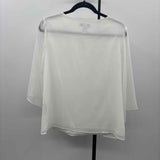 White House Black Market Women's Size M White Lace Long Sleeve Shirt