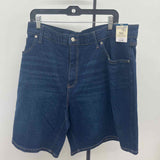 terra & sky Women's Size 26 Blue Solid Shorts