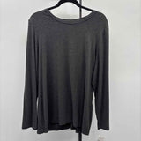 Chico's Women's Size XL Gray Heathered Long Sleeve Shirt