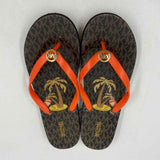 Michael Kors Women's Shoe Size 10 Orange Solid Flip Flops